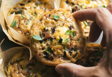 A plate of pasture-raised egg bites