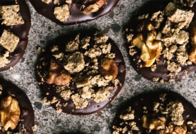 Dark chocolate trail mix bites