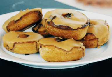 Bulletproof Espresso Donuts on white plate