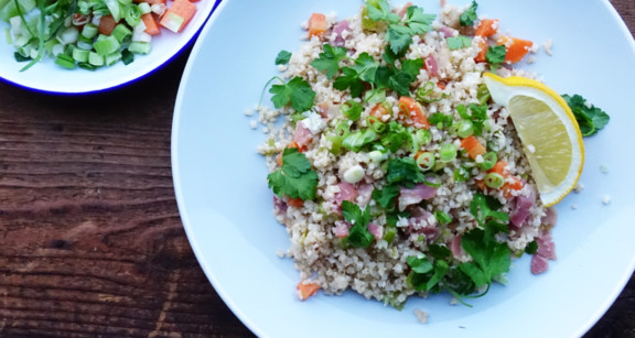 Low carb cauliflower fried rice