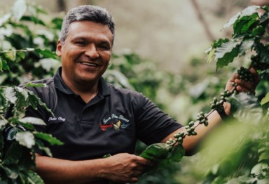 Bulletproof Coffee farmer Pablo Chuy in the fields of Guatemala